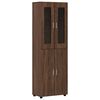 vidaXL Credenza FLORIN 60 x 35 x 182 cm Rovere Marrone