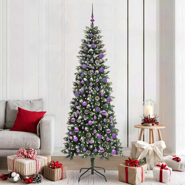 vidaXL Albero di Natale artificiale con 300 LED Verde 210 cm
