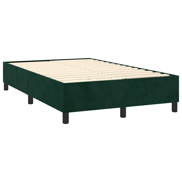 vidaXL Struttura Letto a Rete a Molle Verde Scuro 120x200 cm in Velluto