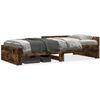 vidaXL Giroletto senza Materasso Rovere Fumo 90x190 cm in Truciolato