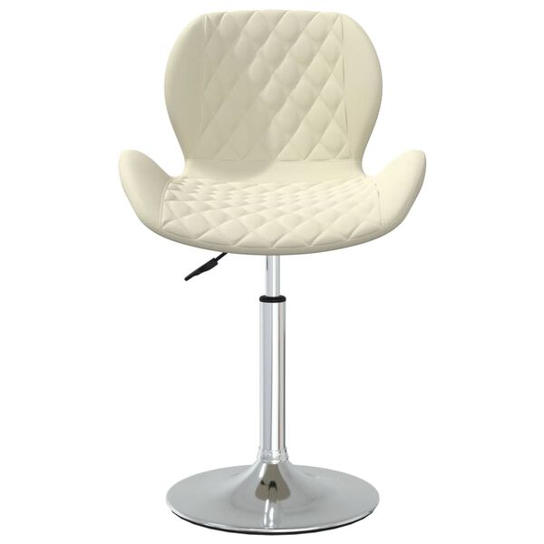 vidaXL Sedie da Pranzo Girevoli 4 pz Crema in Velluto