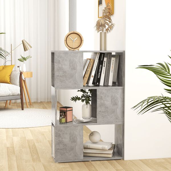 vidaXL Libreria/Divisorio Grigio Cemento 60x24x94 cm in Truciolato
