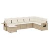vidaXL Set Divano da Giardino 8 pz con Cuscini Beige in Polyrattan