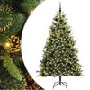 vidaXL Albero di Natale artificiale pieghevole con coni Verde 240 cm