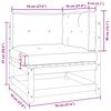 vidaXL Divano Angolare da Giardino con Cuscini Grigio Massello di Pino