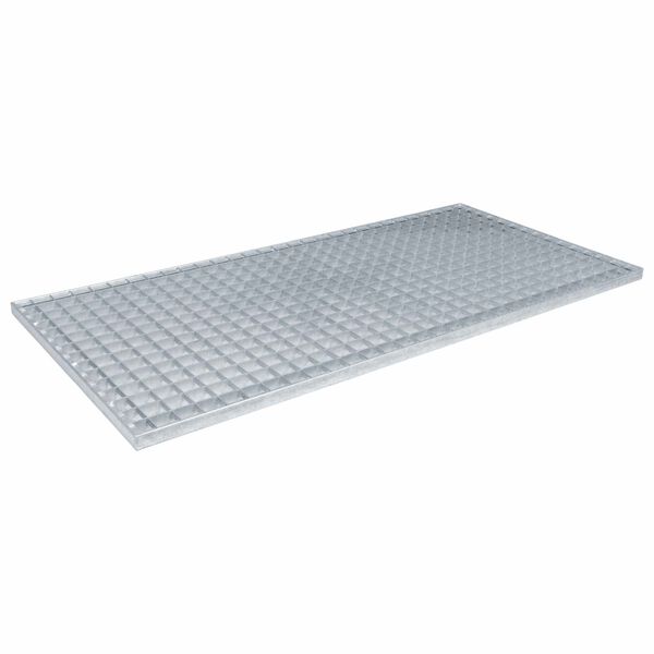 vidaXL Grata Argento 100 x 50 x 2 cm Acciaio Zincato a Caldo