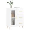 vidaXL Credenza 69,5x34x90 cm in Legno Multistrato Bianco Lucido