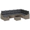 vidaXL Set Divano da Giardino 9 pz polyrattan