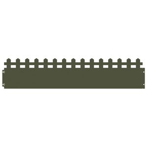 vidaXL Bordure per prato 10 pz 103 x 0,05 x 22 cm Acciaio Verde Oliva