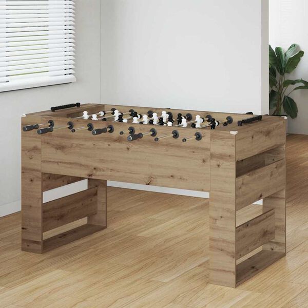 vidaXL Tavolo da Foosball Rovere Artigianale 146,5 x 74 x 85 cm