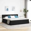 vidaXL Letto con contenitore e materasso Nero 200 x 200 cm