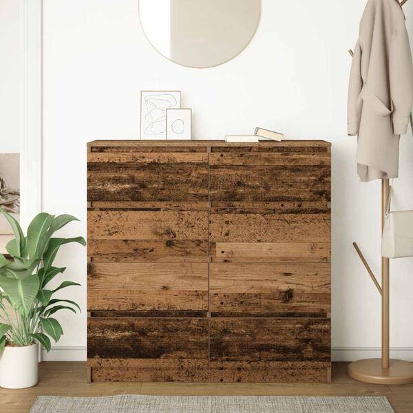 vidaXL Credenza Legno Antico 100x35x99 cm in Legno Multistrato