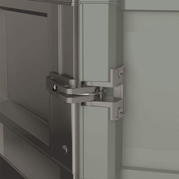 Keter Armadio da Giardino con Scaffali Wood Grain Crema e Talpa 182 cm