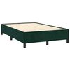 vidaXL Giroletto senza Materasso Verde Scuro 120x190 cm Velluto