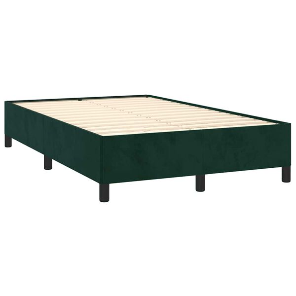 vidaXL Giroletto senza Materasso Verde Scuro 120x190 cm Velluto