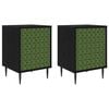 vidaXL Armadio da Notte GELEEN 2 pz Rovere Nero 36 x 33 x 51 cm