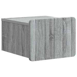 vidaXL Mobiletto da notte a muro Grigio Sonoma 33 x 34,5 x 24 cm