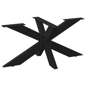 vidaXL Gamba per tavolino da caff&egrave; a forma di ragno nera 98x58x(42-43) cm in acciaio