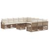 vidaXL Set Divano da Giardino 12 pcs Beige polyrattan