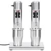 vidaXL Frullatore per Milkshake con Tazza Doppia in Acciaio Inox 2 L