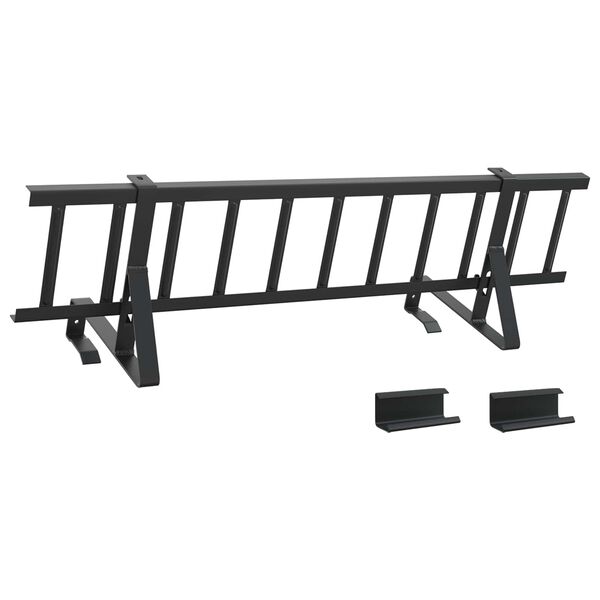 vidaXL Guardia per neve sul tetto Nero 800 x 29,5 x 34,5 cm Acciaio