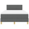 vidaXL Letto a Sorgente LED con led Grigio scuro 120 x 200 cm Tessuto