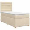 vidaXL Letto box spring con materasso Crema 80 x 200 cm Tessuto