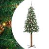 vidaXL Albero di Natale snodato con 300 LED con supporto Verde 180 cm