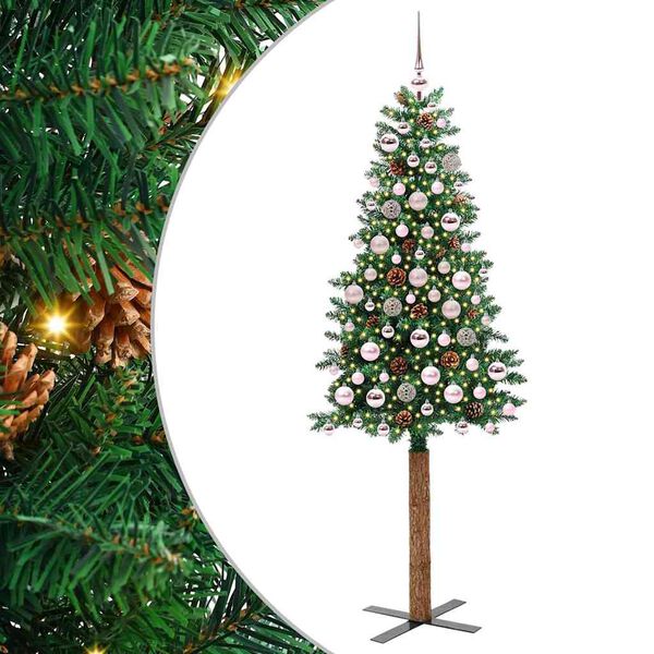 vidaXL Albero di Natale snodato con 300 LED con supporto Verde 180 cm
