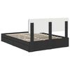 vidaXL Letto con Contenitore Nero 140 x 190 cm Legno multistrato
