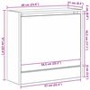 vidaXL Mobile per scarpe con porta Rovere artigianale 60 x 21 x 57 cm
