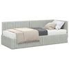 vidaXL Struttura Letto Angolare con Materasso 2 pz Grigio chiaro
