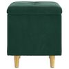 vidaXL Pouf contenitore Verde Scuro 40 x 40 x 45 cm Velluto