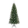vidaXL Albero di Natale artificiale con 300 LED Verde 210 cm PE e PVC