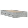 vidaXL Giroletto Cassetti Grigio Cemento 90x200 cm Legno Multistrato