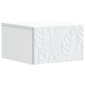 vidaXL Mobiletto da notte a muro Bianco 49 x 34,5 x 20 cm
