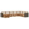 vidaXL Set di divani da esterno 8 pz Naturale Legno di Acacia Massello