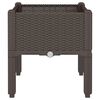 vidaXL Fioriera da Giardino con Gambe Marrone 40x40x42 cm in PP