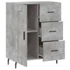 vidaXL Credenza Grigio Cemento 69,5x34x90 cm in Legno Multistrato