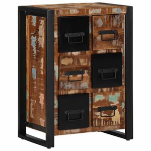 vidaXL Credenza 50x35x70 in Legno Massello di Recupero