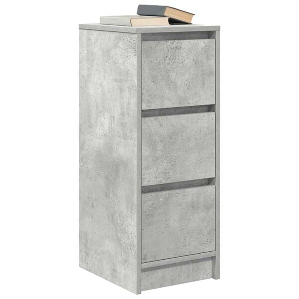 vidaXL Credenza Grigio Cemento 29,5x34x76 cm in Legno Multistrato