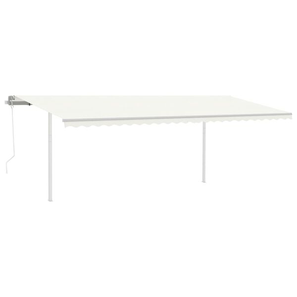 vidaXL Tenda da Sole Automatica con Sensore Vento e LED 6x3,5 m Crema