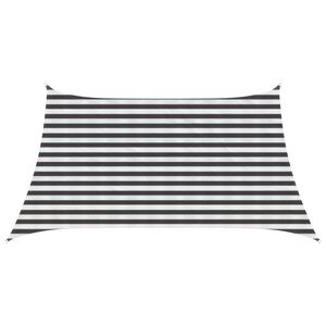 vidaXL Telo Ombra 3 / 4 x 2 m HDPE Rettangolare Antracite e Bianco