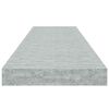 vidaXL Scaffale a Parete Grigio Cemento 90x23,5x3,8 cm in MDF