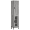 vidaXL Credenza Grigio Sonoma 34,5x34x180 cm in Legno Multistrato