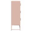 vidaXL Credenza Rosa 68x39x123 cm in Acciaio