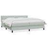 vidaXL Giroletto a Molle con Materasso Grigio Chiaro 180x210cm Velluto