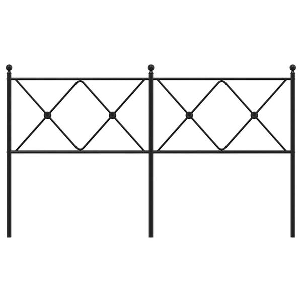 vidaXL Testiera di Ricambio in Metallo Nero 160 cm