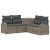 vidaXL Set di divani 5 pz Grigio e Grigio Scuro