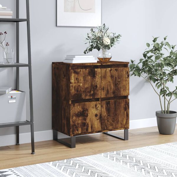 vidaXL Credenza Rovere Fumo 60x35x70 cm in Legno Multistrato